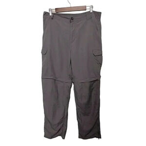 Cabela’s Men's Convertible Cargo Pants Gray Size 34 Zip Pockets 1882